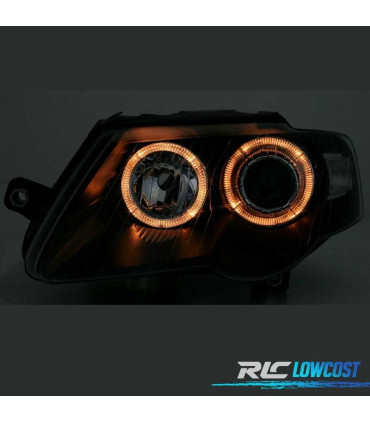 FARI VOLKSWAGEN VW PASSAT 3C 05-10 ANGEL EYES FONDO NERO