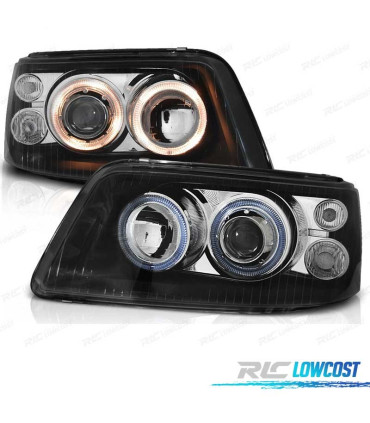 FARI VOLKSWAGEN VW T5 03-09 ANGEL EYES FONDO NERO