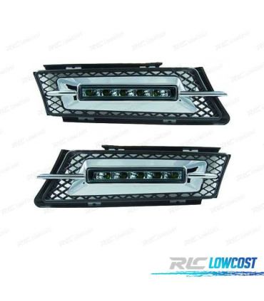 LUCE DIURNA BMW E90 E91 05-08 CROMATA INCLUDE GRIGLIE