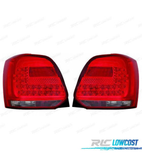 FANALI VOLKSWAGEN VW POLO 6R 09-14 LED ROSSO AFFUMICATO