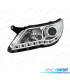 FARI VOLKSWAGEN VW TIGUAN 07-11 LUCE DIURNA LED FONDO CROMATO