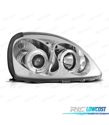 FARI PER TOYOTA YARIS 98-05 ANGEL EYES FONDO CROMATO