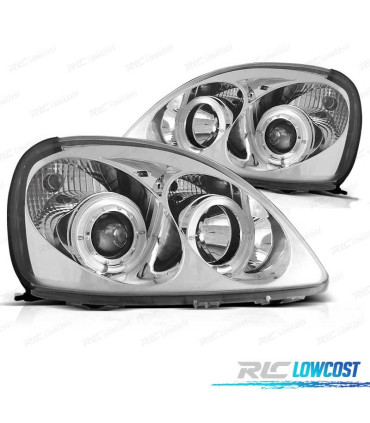 FARI PER TOYOTA YARIS 98-05 ANGEL EYES FONDO CROMATO