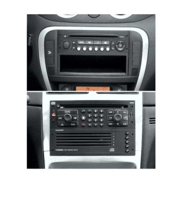 CORNICE NERA RADIO 2-DIN PER CITROEN C2 C3 BERLINGO JUMPY FIAT SCUDO PEUGEOT 207 307 EXPERT PARTNER TOYOTA PROACE