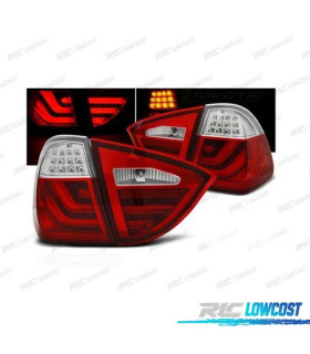 FANALI BMW E91 TOURING 05-08 LIGHTBAR A LED ROSSO CROMATO