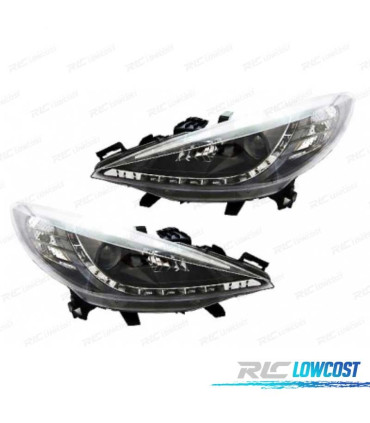 FARI PEUGEOT 207 06-12 DRL FONDO NERO