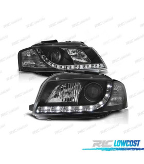 FARI AUDI A3 8P LUCE DIURNA REALE FONDO NERO