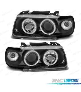 FARI VOLKSWAGEN VW POLO 6N ANGEL EYES FONDO NERO 95-98