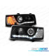 FARI VOLKSWAGEN VW T4 TRANSPORTER 90-03 LUCE DIURNA + FRECCIA LED SFONDO NERO