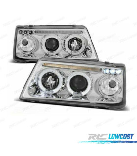 FARI PER PEUGEOT 205 90-96 ANGEL EYES FONDO CROMATO