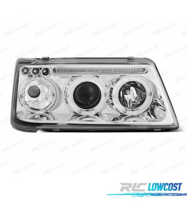 FARI PER PEUGEOT 205 90-96 ANGEL EYES FONDO CROMATO