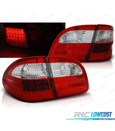 FANALI MERCEDES CLASSE E W211 SW 02-06 LED ROSSO CROMATO