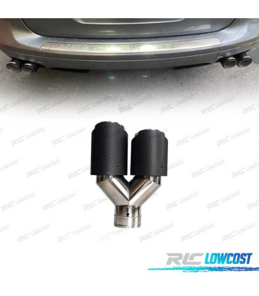 TERMINALE SCARICO IN CARBONIO DOPPIO SINISTRO LOOK AKRAPOVIC