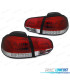 FANALI VOLKSWAGEN VW GOLF 6 08-12 BAR LED ROSSO CROMATO