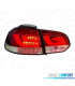 FANALI VOLKSWAGEN VW GOLF 6 08-12 BAR LED ROSSO CROMATO