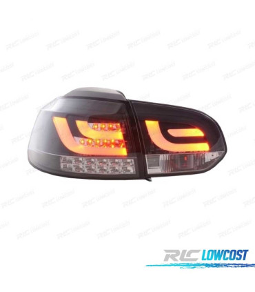 FANALI VOLKSWAGEN VW GOLF 6 08-12 A LED FONDO NERO CROMATO