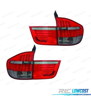 FANALI BMW X5 E70 07-10 LED ROSSO AFFUMICATO