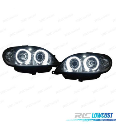 FARI PER CITROEN SAXO 99-04 ANGEL EYES CCFL FONDO CROMATO