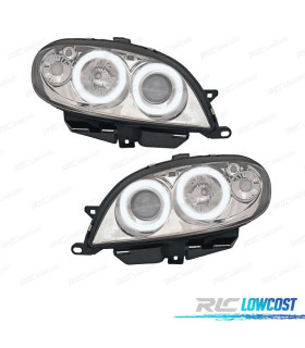 FARI PER CITROEN SAXO 99-04 ANGEL EYES CCFL FONDO CROMATO