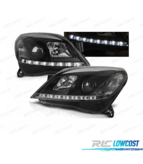 FARI OPEL ASTRA H 04-09 LUCE DIURNA A LED FONDO NERO