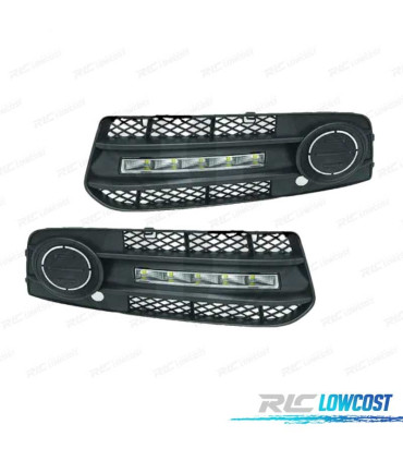 LUCI DIURNE AUDI A4 07-11 + GRIGLIE ANTIABBAGLIANTI