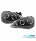 FARI PER OPEL CORSA C 00-06 ANGEL EYES LED FONDO NERO