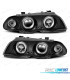 FARI BMW E46 4 PORTE 98-01 ANGEL EYES CCFL FONDO NERO H1 H1