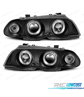 FARI BMW E46 4 PORTE 98-01 ANGEL EYES CCFL FONDO NERO H1 H1
