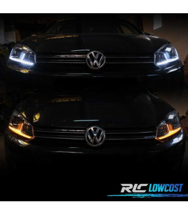 FARI VOLKSWAGEN VW GOLF 6 08-13 LOOK ARGENTO GOLF 7 DINAMICI