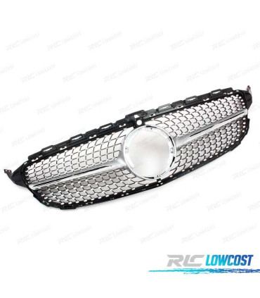 GRIGLIA MERCEDES W205 AMG 14-18 LOOK TELECAMERA DIAMOND SILVER