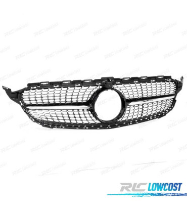 GRIGLIA MERCEDES W205 AMG 14-18 LOOK DIAMOND NERO CON TELECAMERA
