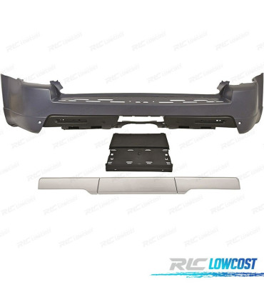 PARAURTI POSTERIORE PER RANGE ROVER SPORT 09-13 LOOK AUTOBIOGRAPHY PDC COLLETTORE DI SCARICO