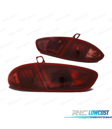 FANALI PER SEAT LEON 1P 09-12 LIGHT BAR ROSSO AFFUMICATO