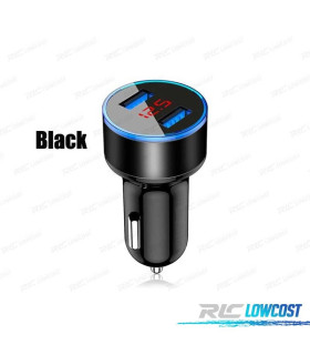 CARICATORE ACCENDISIGARI USB DOPPIO LCD 4.8 A CARICA VELOCE