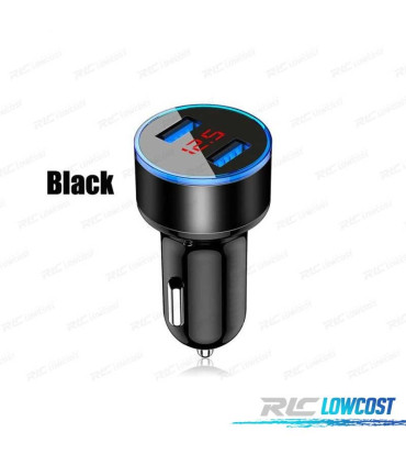 CARICATORE ACCENDISIGARI USB DOPPIO LCD 4.8 A CARICA VELOCE
