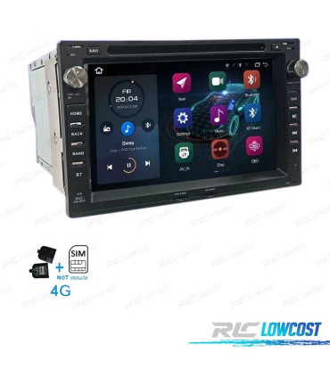 RADIO GPS ANDROID 10 PER SEAT SKODA VOLKSWAGEN VW USB GPS TATTILE HD