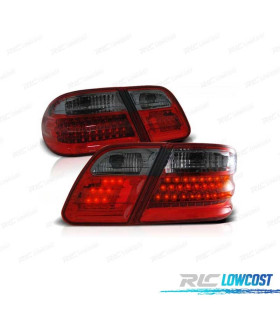 FANALI MERCEDES CLASSE E W210 95-02 LED ROSSO AFFUMICATO