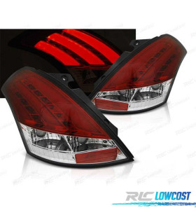 FANALI PER SUZUKI SWIFT V 10-17 NUOVA STRISCIA LED ROSSA CHIARA
