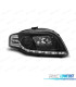 FARI PER AUDI A4 B7 04-08 FONDO NERO FRECCE A LED