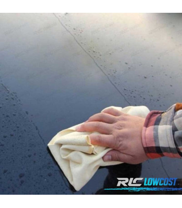 SCAMOSCIATO PER ASCIUGATURA ULTRA ASSORBENTE 70cm X 40cm IN PELLE GENUINA