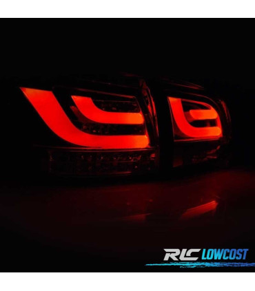 FANALI VOLKSWAGEN VW GOLF 6 08-12 BAR LED ROSSO FUMÉ