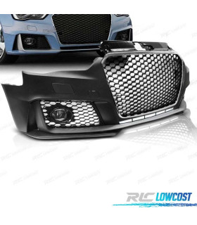 PARAURTI ANTERIORE PER AUDI A3 8V 12-16 LOOK RS3 CROMATO NERO
