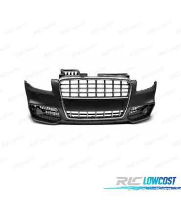 PARAURTI ANTERIORE PER AUDI A4 B7 04-08 LOOK S LINE CROMO NERO