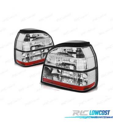 FARI POSTERIORI PER VOLKSWAGEN VW GOLF 3 91-97 CRYSTAL BIANCO LOOK LEXUS