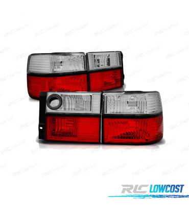 FARI POSTERIORI PER VOLKSWAGEN VW VENTO 92-98 ROSSO BIANCO LOOK LEXUS