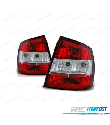 FARI POSTERIORI PER OPEL ASTRA G 3P 5P 97-04 ROSSO BIANCO