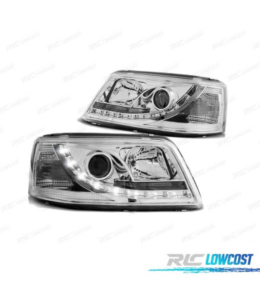 FARI TRU DRL PER VOLKSWAGEN VW T5 03-09 CROMATI