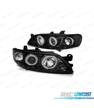 FARI OCCHI ANGEL CCFL PER OPEL VECTRA B 99-02 NERI