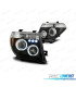 FARI PER NISSAN NAVARA D40 PATHFINDER 05-10 ANGEL EYES LED NERI