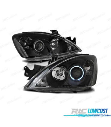 FARI OCCHI ANGELICI PER MITSUBISHI LANCER 7 04-07 FONDO NERO